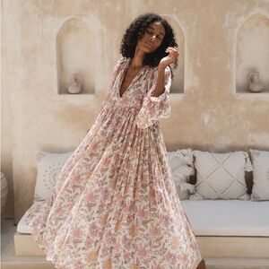 Daughters of India Kyra Maxi Dress - Fuchsia Bloom